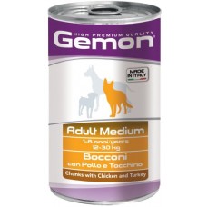 Консерва для собак Gemon Dog Wet Maxi Adult Курка з індичкою 1.25 кг (8009470387927)
