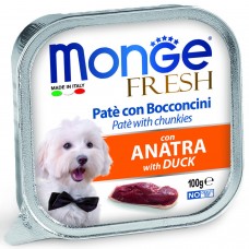 Вологий корм для собак паштет Monge Dog Fresh качка 100г (8009470013048)