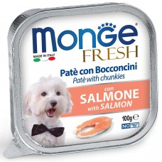 Вологий корм для собак паштет Monge Dog Fresh лосось 100г (8009470013086)