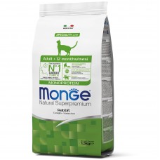 Сухий корм для дорослих котів Monge Cat Monoprotein Adult зі смаком кролика 1.5 кг (8009470011945)