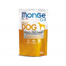 Вологий корм для собак Monge Dog Grill курка та індичка 100г (8009470013116)