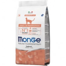 Сухий корм для дорослих котів Monge Cat Monoprotein Adult зі смаком лосося 10 кг (8009470056298)