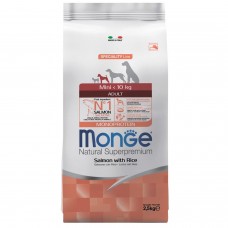 Сухий корм для дорослих собак малих порід Monge Dog Monoprotein Mini Adult зі смаком лосося та рису 2.5кг (8009470011570)