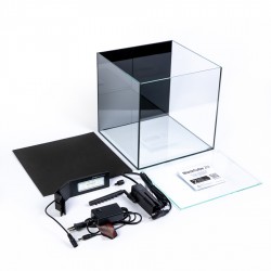 Акваріумний набір BlackCube 20 літрів, з чорною задньою стінкою, 27х27х27 см, скло 4 мм (7147)