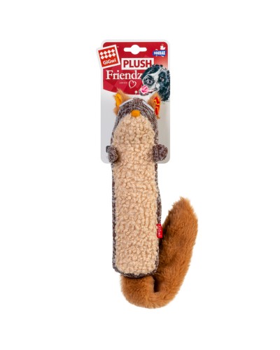 Іграшка для собак Білка з пищалкою GiGwi Plush, текстиль, 29 см (4823089351759)